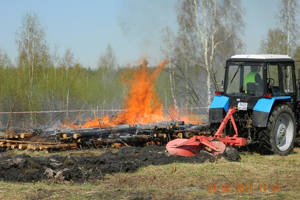 Тренировка по тушению лесного пожара