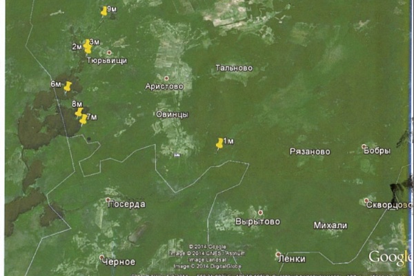 Карты рыболовных стоянок ФГБУ Национальный парк Мещера 1
