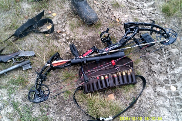 Изъятый арсенал браконьера